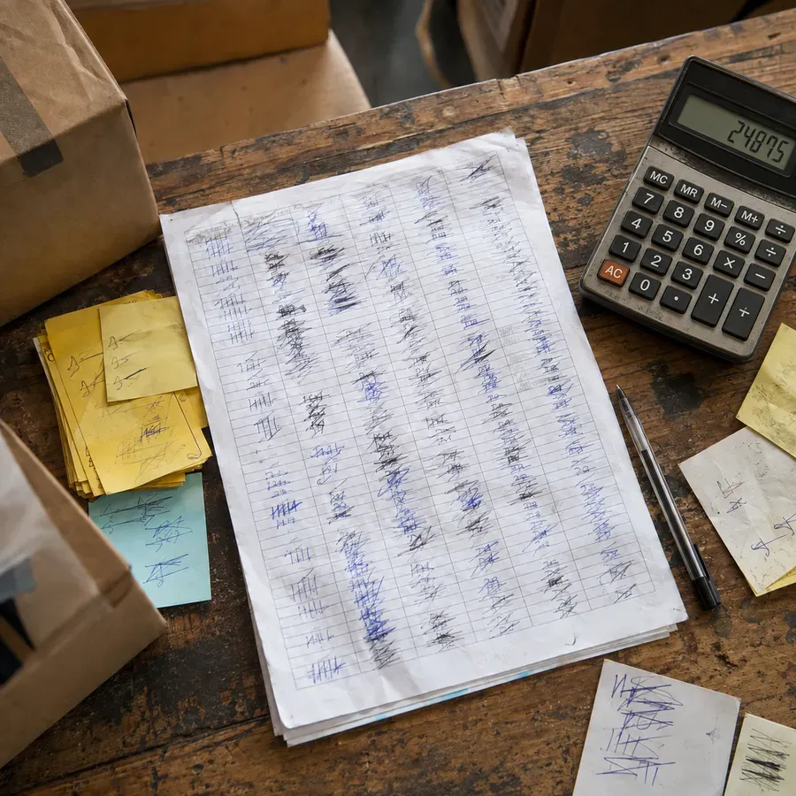 Unreliable handwritten stock counts